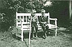 Jochen  1949 with his brother Dieter (right) in Grossdeuben, Leipzig, GDR_shortly before his adventurous flight out of the -former- communist GDR (East-Germany) into FRG, Federal Republic of Germany (West-Germany)_Jochen A. H�bener