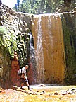 mein Traum-Wasserfall, die 'Cascada de Colores', ein lohnender Abstecher auf der �blichen 'Caldera'-Wanderung von 'Los Brecitos' �ber die 'Playa de Taburiente', 'Dos Aguas' durch den 'Barranco de las Angustias'_Jochen