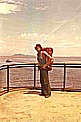 Jochen A. H�bener with his backpack_by ship along the PACIFIC coast_in COSTA RICA 1974