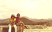 Jochen 1974 with Brunnie, a mexican girl-friend, who had studied in Berlin_she appreciated me -with her kindness- the mexican culture in and around Mexico-City_here TEOTIHUACAN_Jochen A. H�bener