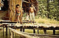 wir fragen, ob wir kurz zu einem Kaffee / Tee anlegen d�rfen ... genehmigt_ORINOCO-Delta_VENEZUELA 1984  per Rucksack_Jochen A. H�bener