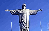 CORCOVADO-Statue (Christus als Erl�ser), 38 m hoch_ Entwurf: Landowski, Ausf�hrung: da Costa_1931 einge- weiht_von hier aus hat man einen herrlichen Blick auf den 'Zuckerhut' in RIO de JANEIRO 1986_Jochen A. H�bener